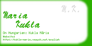 maria kukla business card